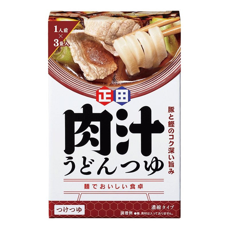 楽天市場】【正田醤油】麺でおいしい食卓《旨辛》肉汁うどんつゆ60g