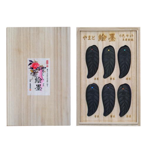 楽天市場 水墨画用品 墨運堂 やまと絵墨 ６色セット メール便対応可 日本画 画墨 絵墨 青墨 茶墨 絵手紙 画材 書道用品通販 筆墨硯紙の書道洛