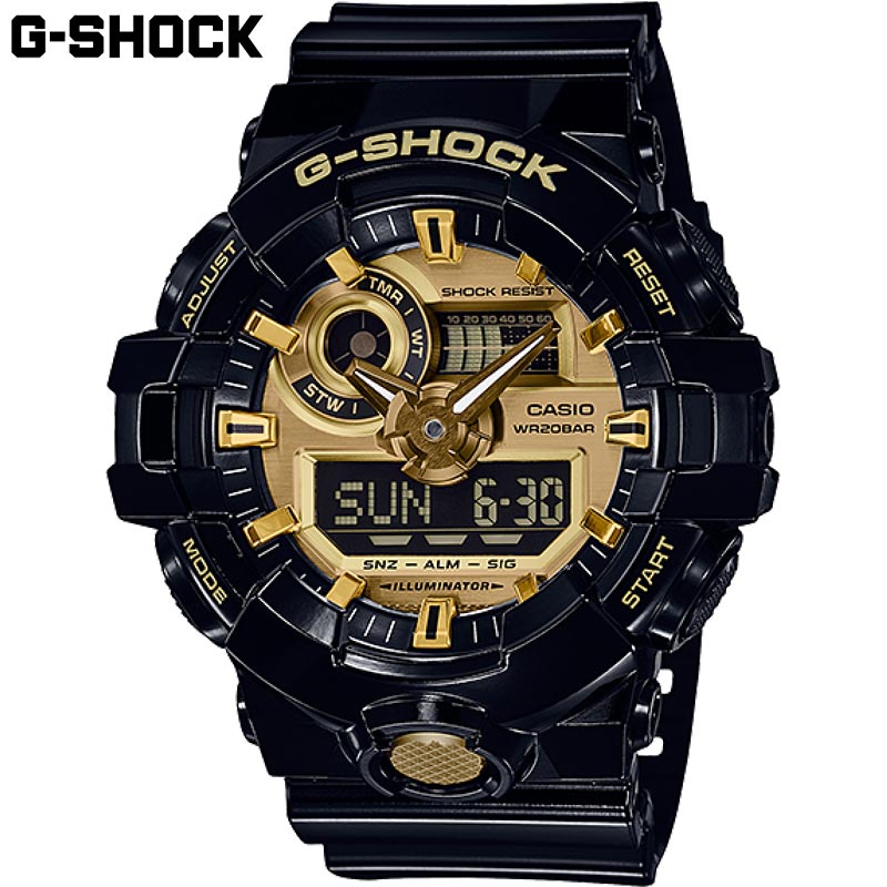 国内正規品 カシオ メンズ G-SHOCK Gショック 時計 ウォッチ 腕時計 衝撃に強い 20気圧防水 暗所で見やすい カジュアル 送料無料 CASIO GA-710GB