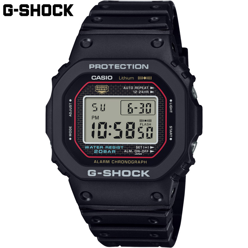国内正規品 復刻モデル カシオ メンズ G-SHOCK Gショック 時計 ウォッチ 腕時計 デジタル 20気圧防水 衝撃に強い 日本製 送料無料 CASIO DW-5000R
