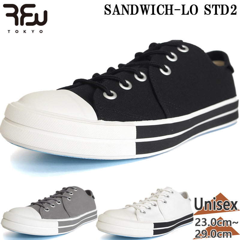 RFW メンズ レディース SANDWICH-LO STD2 サンドイッチ ロー スニーカー 靴 シューズ キャンバス アールエフダブリュー ホワイト 白 ブラック 黒 グレー 灰色 送料無料 RFW R-2339371|子供靴専門店シューアイキッズ