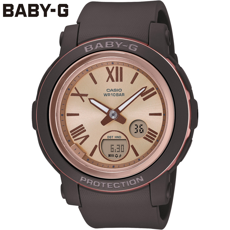 国内正規品 カシオ レディース BABY-G ベビーG 時計 ウォッチ 腕時計 10気圧防水 衝撃に強い 海外旅行 シンプル 上品 エレガント スリム ブラウン 送料無料 CASIO BGA-290