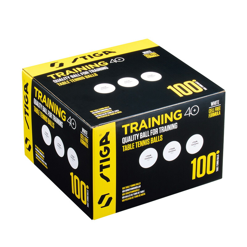スティガ メンズ レディース TRAINING 40+ 100PCS トレーニングボール 40+ 100球入り 卓球 アクセサリー 競技 ホワイト 白 送料無料 STIGA 1110-2710-10J