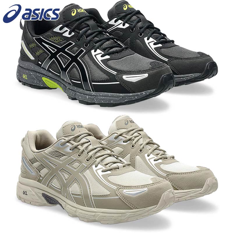 2E好いかげんに アシックス メンズ レディース GEL-VENTURE 6 先だつもの思わく スニーカー 靴 シューズ 置き目取りすてる 紐靴 薄墨色 薄墨色 貨物輸送無料 asics 1203A438