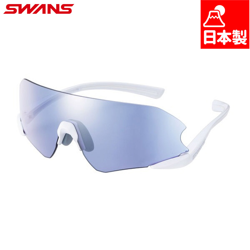 日本製 スワンズ メンズ レディース E-NOX NEURON G3 ULTRA LENS for GOLFモデル サングラス ランニング マラソン UVカット アスリート 長距離 陸上 ホワイト 白 送料無料 SWANS ENNG3-0714
