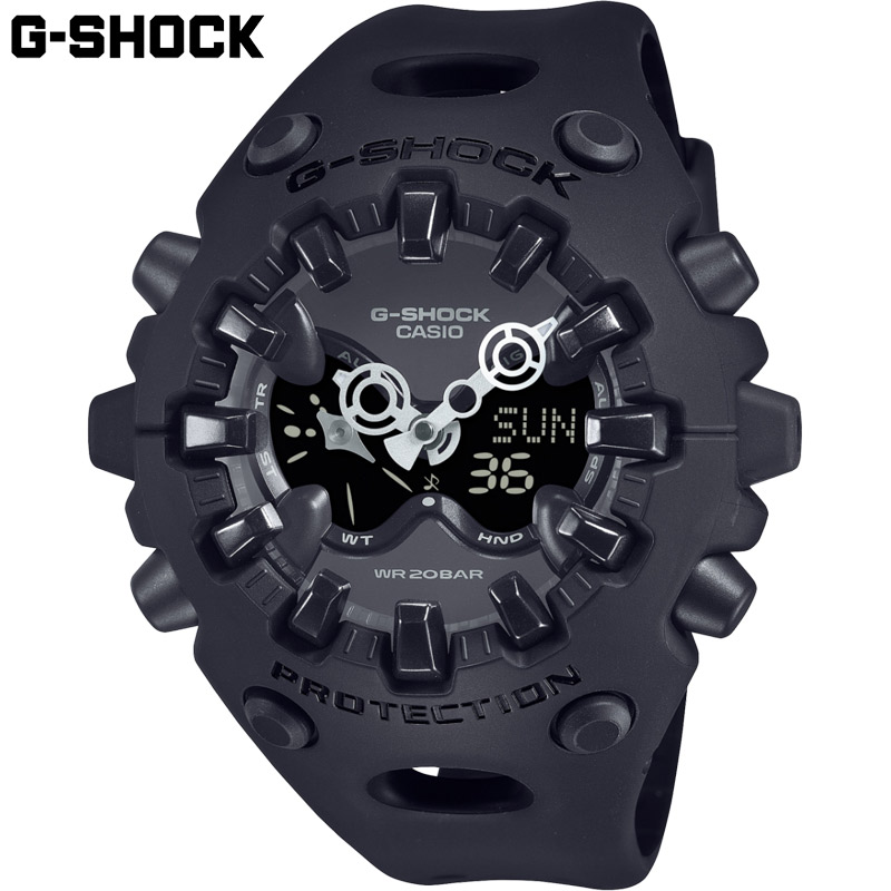 国内正規品 カシオ メンズ G-SHOCK Gショック 腕時計 ウォッチ アナデジ 長寿命バッテリー 衝撃に強い 20気圧防水 ブラック 送料無料 CASIO GA-V01｜子供靴専門店シューアイキッズ