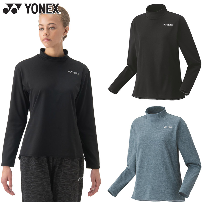 ヨネックス レディース ウィメンズロングスリーブTシャツ バドミントン ウェア 競技 テニス ランニング トレーニング トップス 長袖 吸汗速乾 制電 ブラック 黒 ブルー 青 送料無料 YONEX 16820