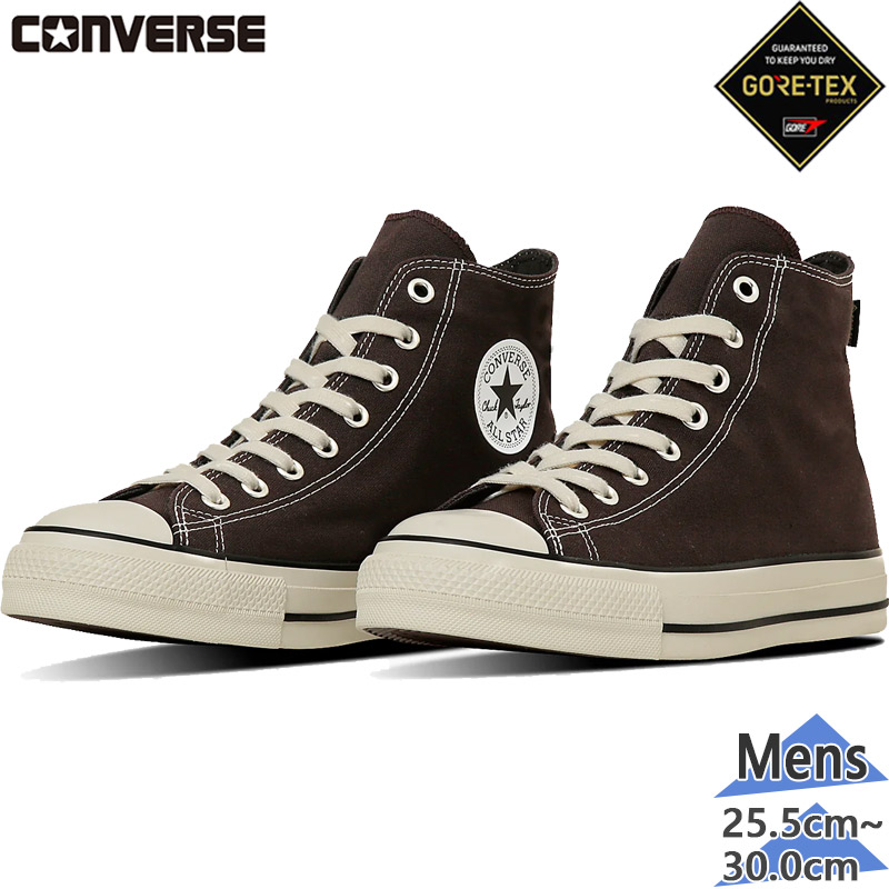 コンバース メンズ ALL STAR GORE-TEX HI オールスター ゴアテックス ハイ スニーカー 靴 シューズ 防水 ハイカット ブラウン 茶色 送料無料 CONVERSE 31315960｜子供靴専門店シューアイキッズ