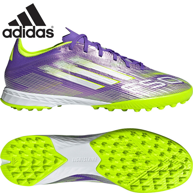 adidas サッカーシューズ 紫/緑 adidas シューズ・靴 - パープル - サッカー - 合成繊維