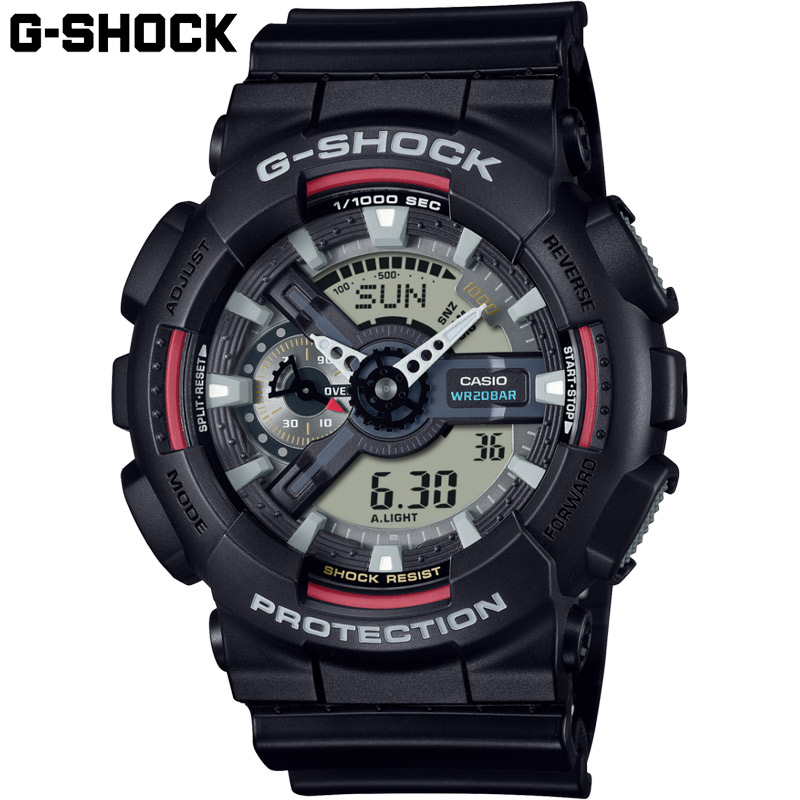国内正規品 カシオ メンズ G-SHOCK Gショック 時計 ウォッチ 腕時計 アナデジ 衝撃に強い 耐磁 20気圧防水 初代G-SHOCKカラー 送料無料 CASIO GA-110RL
