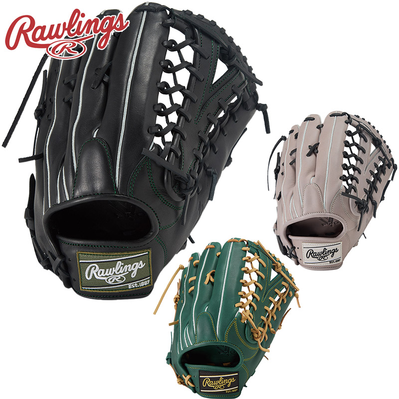 ローリングス メンズ レディース 軟式 HYPER TECH R2G 外野手用 サイズ 12.5 野球 アクセサリー 競技 運動 スポーツ ブラック 黒 グレー グリーン 灰色 緑 送料無料 RAWLINGS GR5FHTB88FS