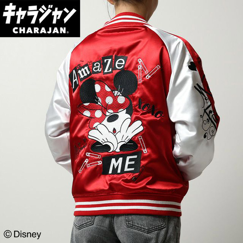 キャラジャン charajan 丸眞 メンズ レディース ミニー レッドガール アパレル ディズニー Disney ミニーマウス ジャケット アウター スカジャン レッド 赤 送料無料 MARUSHIN 2335065400