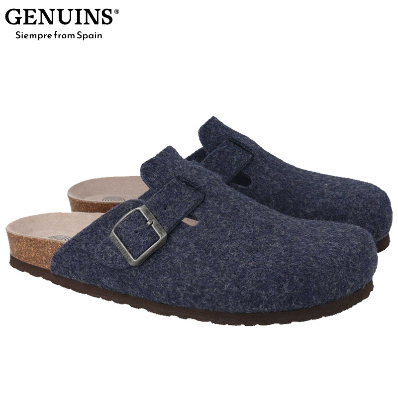 GENUINS メンズ RIVA ジェニュインズ サンダル 靴 シューズ サボ カジュアル ネイビー 送料無料 GENUINS G106669