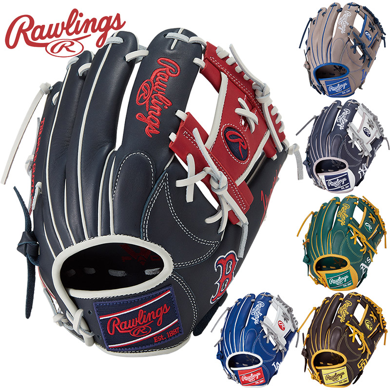 ローリングス メンズ レディース 軟式 HYPER TECH MLB TEAM 内野手用 サイズ 11.25 野球 アクセサリー 競技 グローブ 運動 スポーツ ブラック 黒 グレー ブルー ブラウン 青 グリーン 送料無料 RAWLINGS GR5HTMN62|子供靴専門店シューアイキッズ