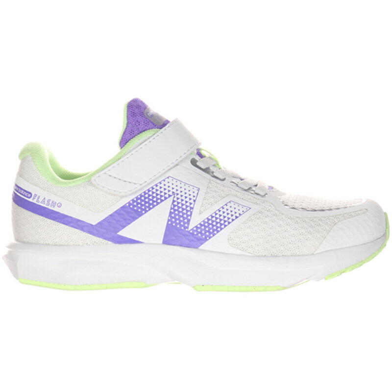 M幅 ニューバランス ジュニア キッズ Flash v7 Bungee Lace with Top Strap 男の子 女の子 靴 シューズ ランニング ローカット シューレース 紐靴 ホワイト 白 送料無料 New Balance PFLSJ5PCM
