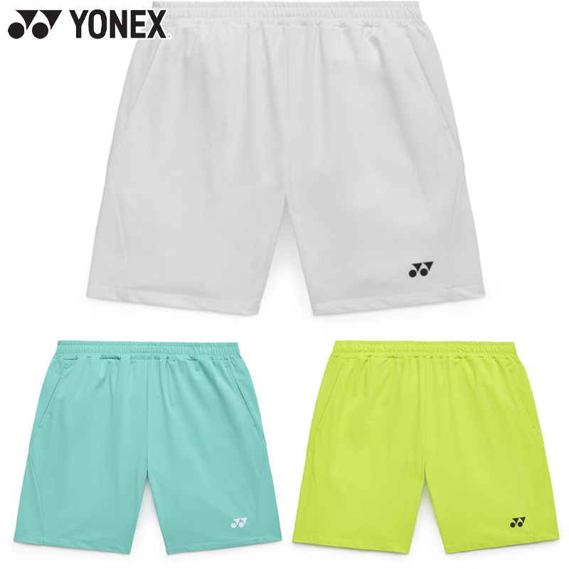 ヨネックス メンズ レディース ユニニットハーフパンツ テニス ウェア 競技 ボトムス UVカット 吸汗速乾 制電 運動 スポーツ ホワイト 白 ブルー 青 グリーン 緑 送料無料 YONEX 15244