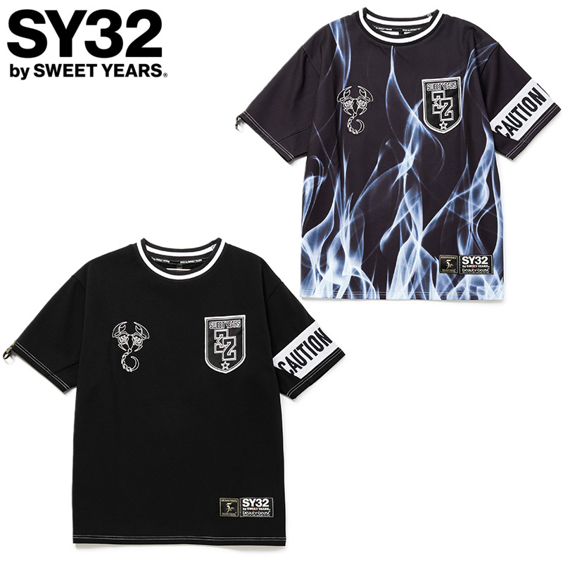 SY32 メンズ SYxBB SWEAT TEE アパレル トップス 半袖 Tシャツ 通気 軽量 ブラック 黒 送料無料 SYthirty-two 32-26SCB1-02｜子供靴専門店シューアイキッズ