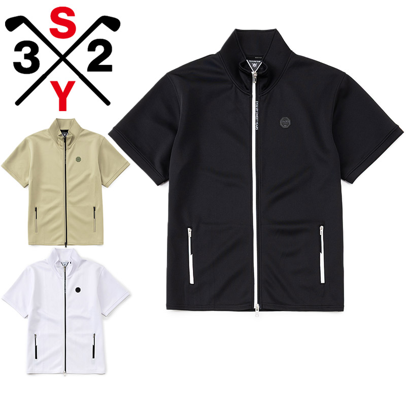 SY32 メンズ DOUBLE KNIT H/S TRUCK JK アパレル ゴルフ アウター ジャケット 半袖 ストレッチ 軽量 運動 スポーツ ホワイト 白 ブラック 黒 ベージュ 送料無料 SYthirty-two SYG-26S1-08|子供靴専門店シューアイキッズ