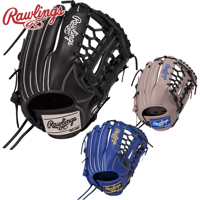 ローリングス ジュニア キッズ HYPER TECH R9 SERIES[オールラウンド用] サイズ L 野球 アクセサリー 競技 グローブ 運動 スポーツ ブラック 黒 グレー ブルー 青 灰色 送料無料 RAWLINGS GJ6R9N8L｜子供靴専門店シューアイキッズ