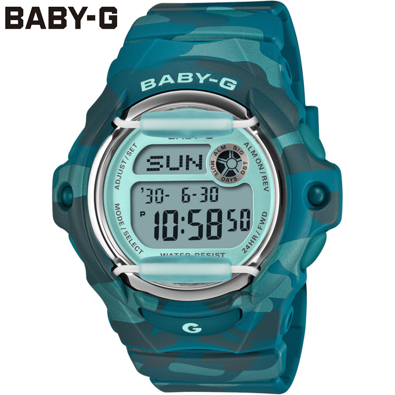 国内正規品 カシオ レディース BABY-G ベビーG 時計 ウォッチ 腕時計 デジタル カモフラ 迷彩 カジュアル 衝撃に強い 20気圧防水 送料無料 CASIO BG-169CM｜子供靴専門店シューアイキッズ 11,431円