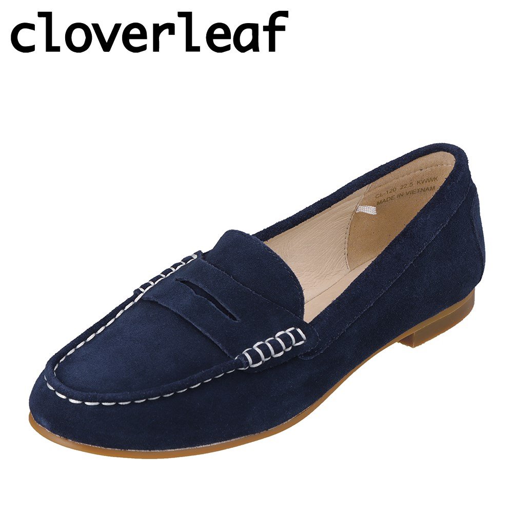 新年の贈り物 ローファー 3e相当 シューズ 靴 レディース靴 Cl 1 Cloverleaf クローバーリーフ サブリナモカシン ネイビースエード調 人気 シンプル レザー 本革 Www Mamanminimaliste Com
