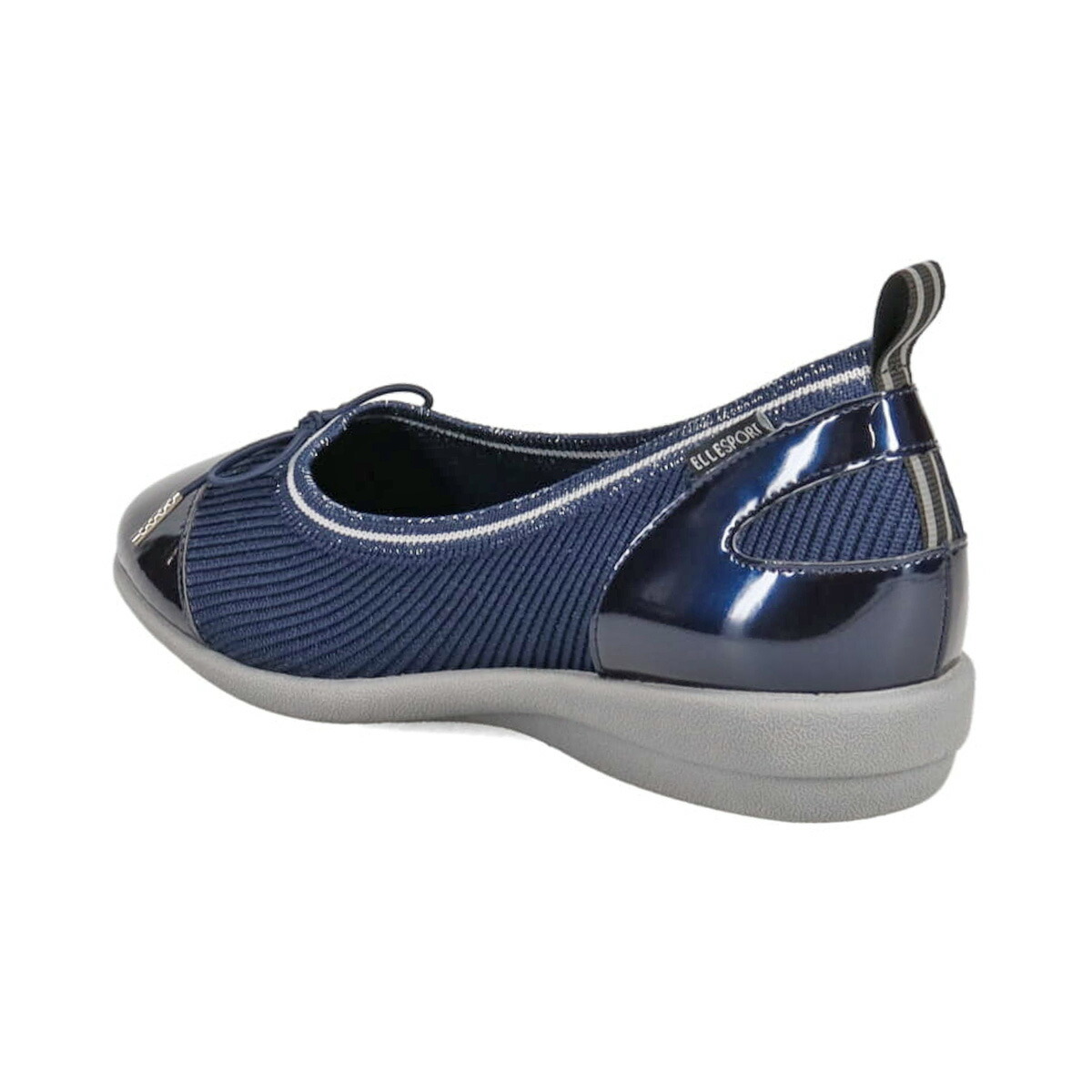 エルスポーツ Elle Sport Esp レディース靴 靴 シューズ 3eいくぶん パンプス バレエシューズ 編地 編み スポーティ ダークブルー Vbpnews Com