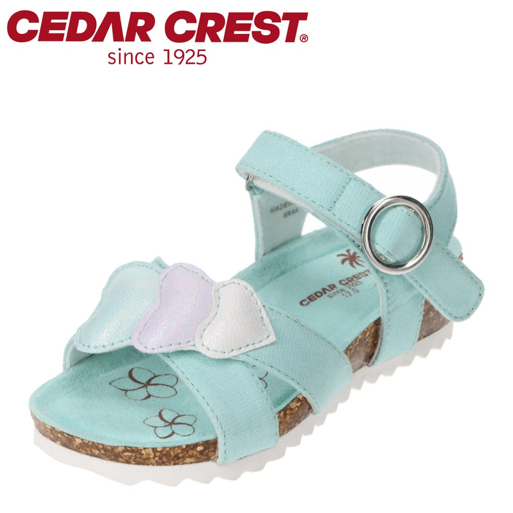 CEDAR CREST セダークレスト CC-3107 キッズ靴 子供靴 靴 シューズ 2E相当 ミント かわいい ハート 子ども 履きやすい  歩きやすい キッズサンダル 女の子