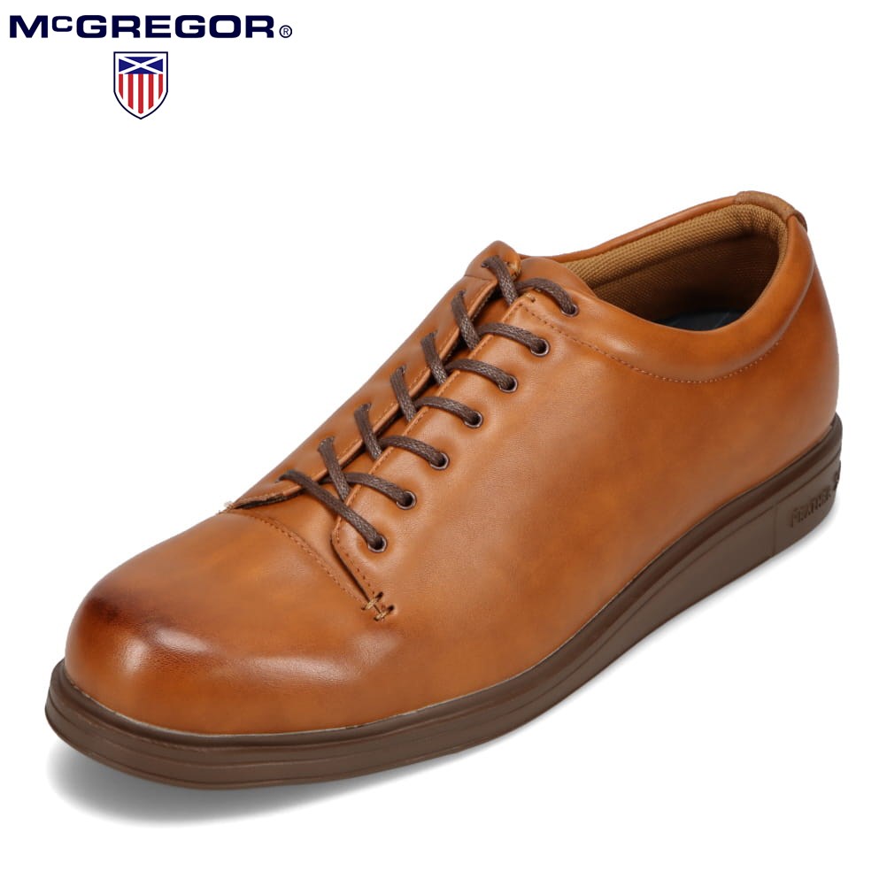 マックレガー McGREGOR MC8043 メンズ靴 靴 シューズ 3E相当 ビジネス シューズ レースアップ カジュアル 撥水 雨 ストレッチ 屈曲性 反発性 弾力 通勤 オフィス シンプル ブラウン