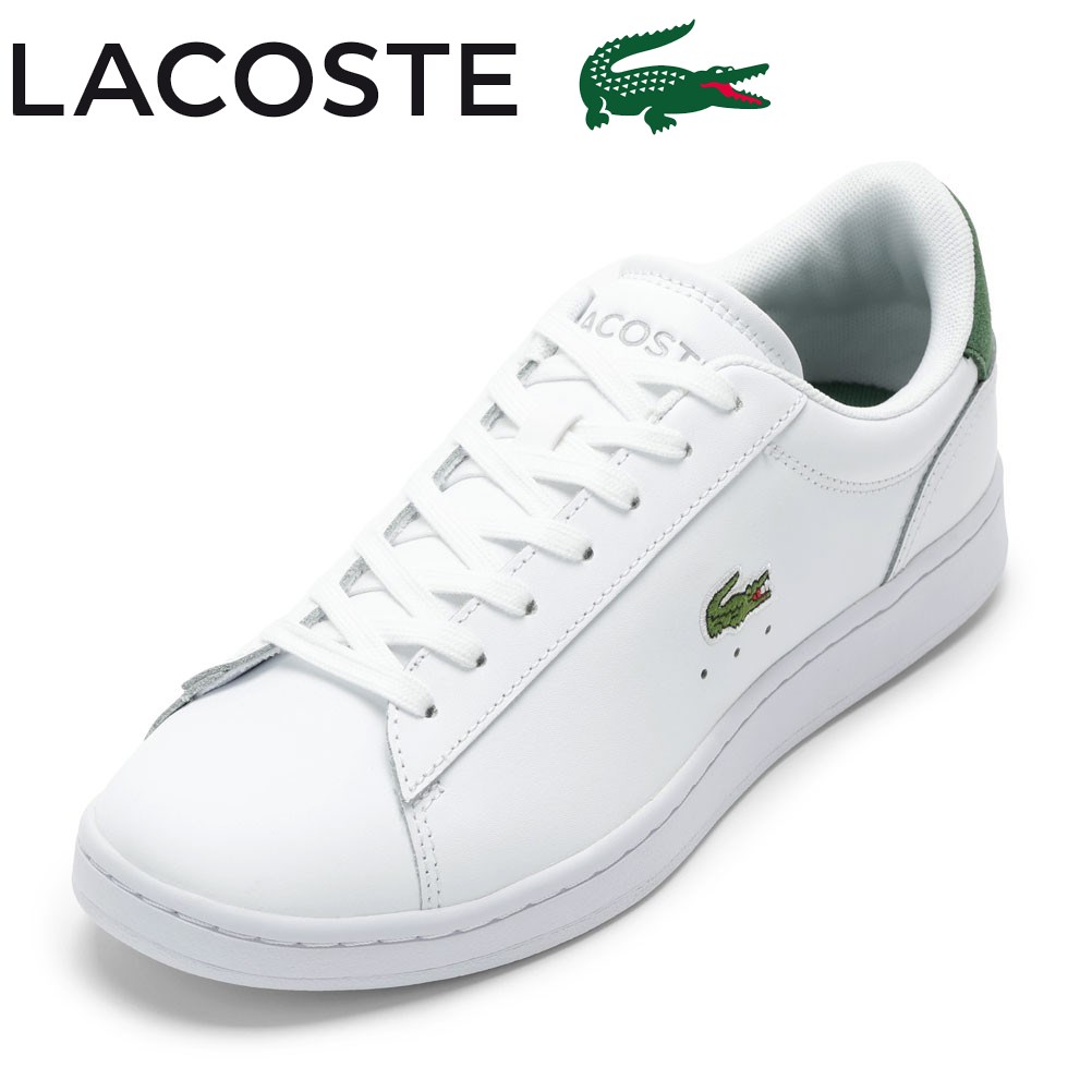 【全品P5倍!21日~24日】ラコステ LACOSTE 48SMA0011 メンズ靴 靴 シューズ スニーカー ローカットスニーカー コートスニーカー カジュアル レースアップ ロゴ ワンポイント シンプル 人気 ブランド ホワイト|靴・チヨダ店