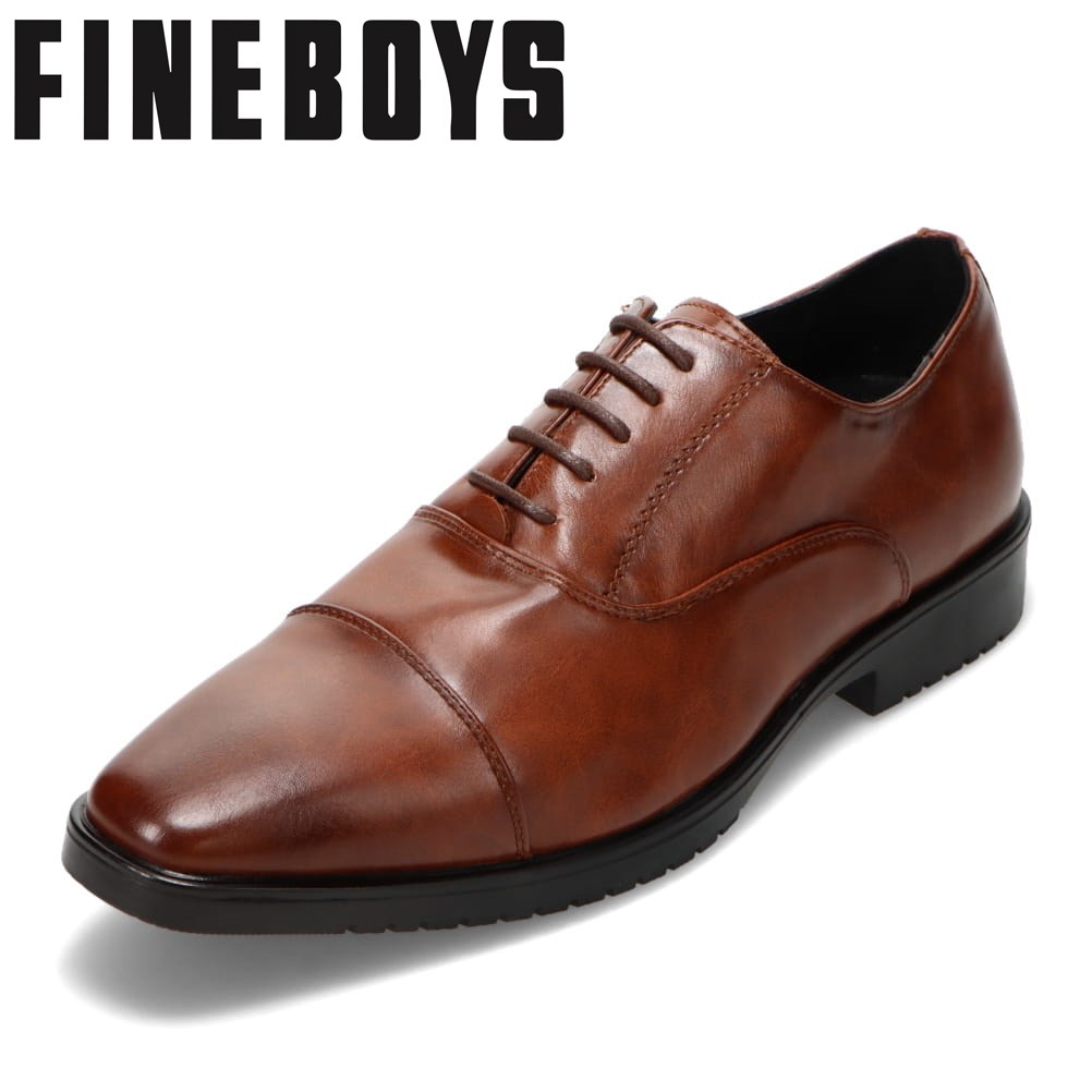 ファインボーイズ FINE BOYS FB301 メンズ靴 靴 シューズ 3E相当 ビジネスシューズ 革靴 通勤 オフィス 柔らかい グリップ力 屈曲性 ラバーソール シンプル ブラウン