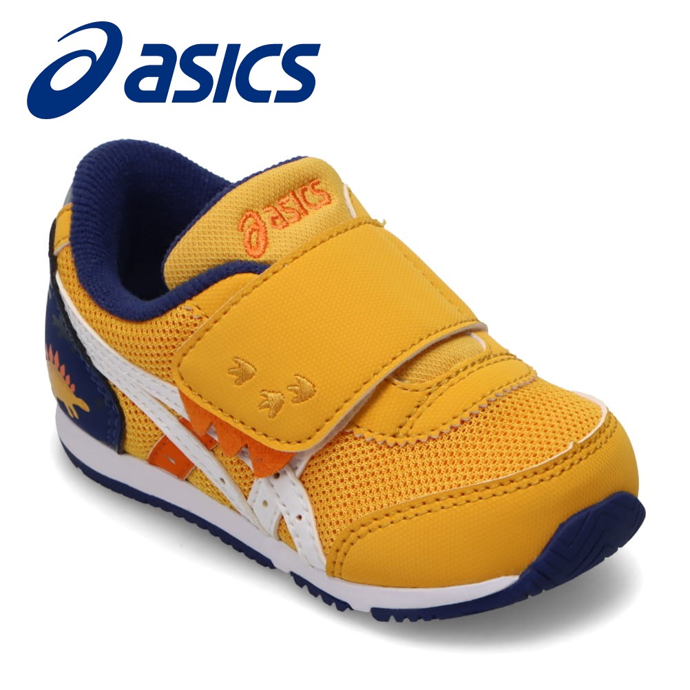 【全品P15倍！10日00:00～24H限定】アシックス asics 1144A392.750 キッズ靴 靴 シューズ 2E スニーカー ローカットスニーカー 運動靴 通学 通園 IDAHO BABY KT-ES 5 アイダホ BABY KT-ES 5 屈曲性 抗菌 消臭 通気性 メッシュ 反射材 リフレクター 人気 ブランド オレンジ