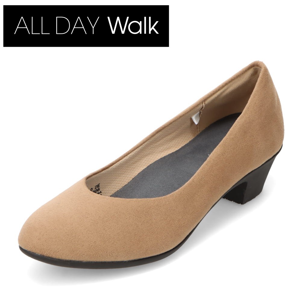 オールディ・ウォーク ALL DAY Walk ALD 3030 レディース靴 靴 シューズ 2E相当 パンプス ローヒール 吸水 抗菌 防臭 オフィス ビジネス 通勤 セレモニー 冠婚葬祭 シンプル ベージュ