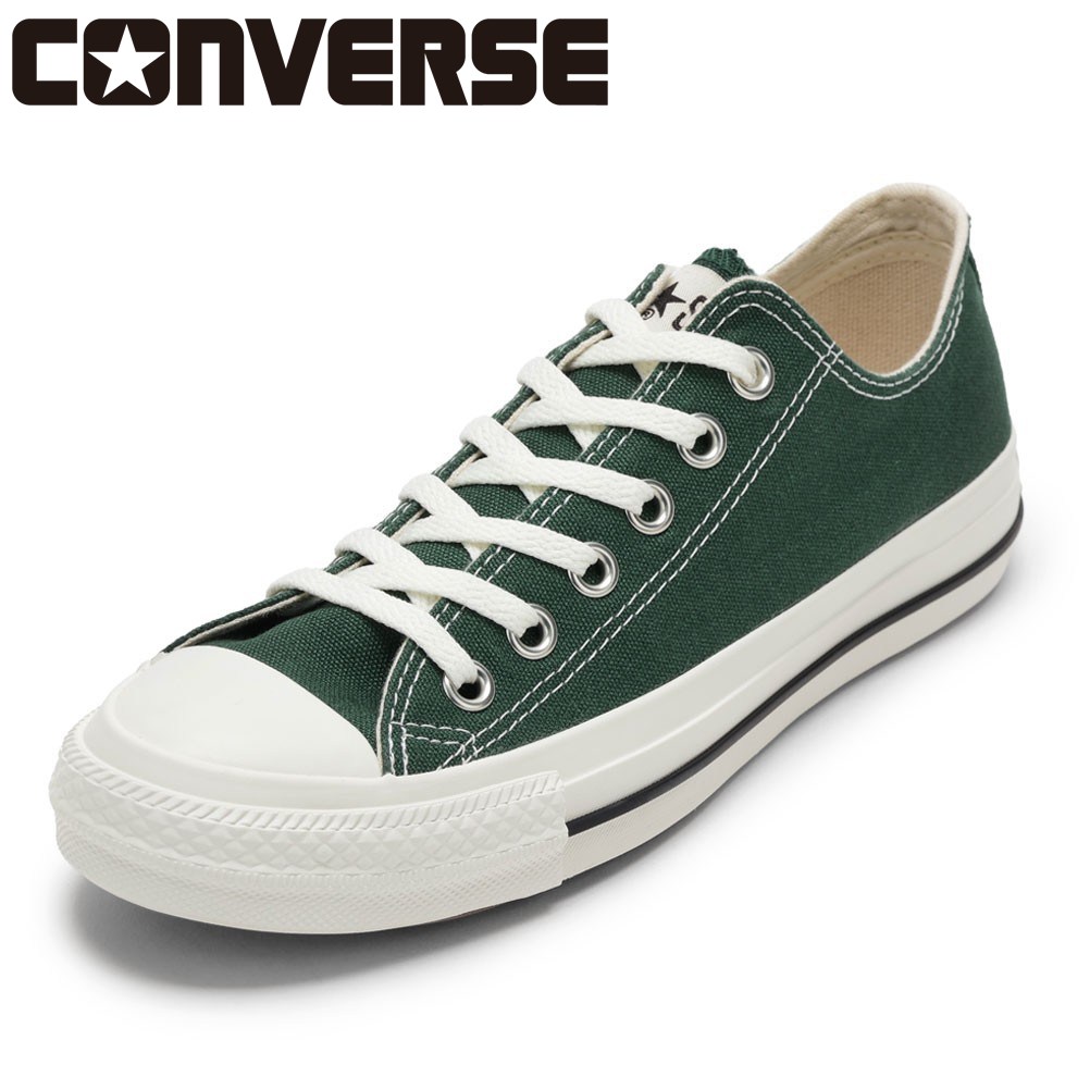 コンバース CONVERSE 31317471L レディース靴 靴 シューズ 2E スニーカー キャンバス 軽量 通気性 クッション性 AS WASHED CS OX オールスター ウォッシュドキャンバス フィット感 屈曲性 安定性 ローカットスニーカー 人気 ブランド グリーン