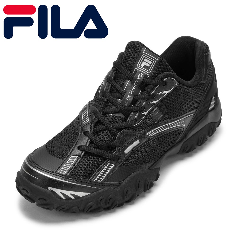 フィラ FILA FM0100982014-M メンズ靴 靴 シューズ 2E スニーカー クッション性 F/ECHAPPEMSV2 抗菌 防臭 ローカットスニーカー 人気 ブランド ブラック｜靴・チヨダ店