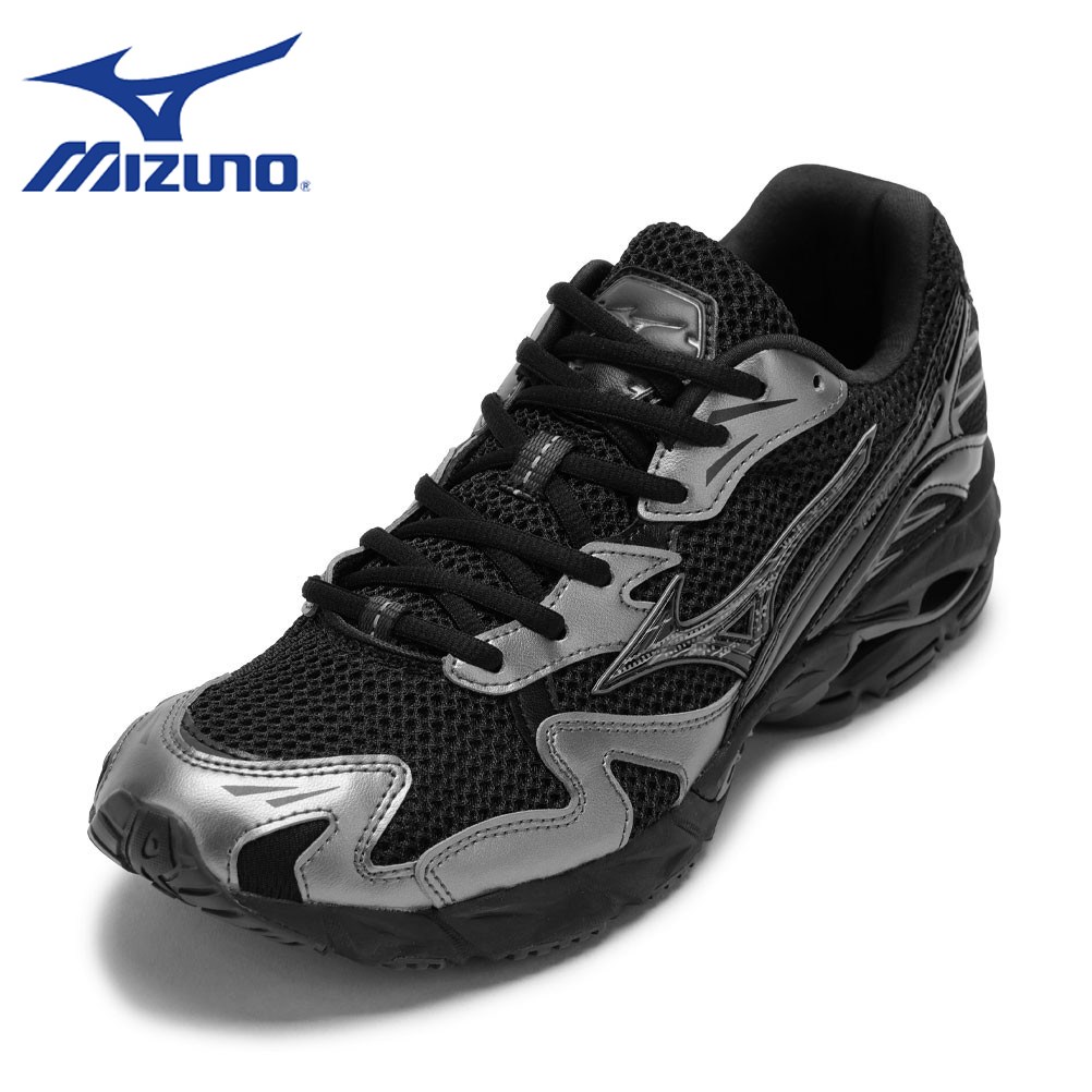 【全品P5倍！6日～9日まで】ミズノ MIZUNO D1GA261601 メンズ靴 靴 シューズ 2E スニーカー ランニング シューズ 軽量 クッション性 衝撃吸収 RIDER10 耐久性 柔らかい ローカットスニーカー 人気 ブランド ブラック×グレー