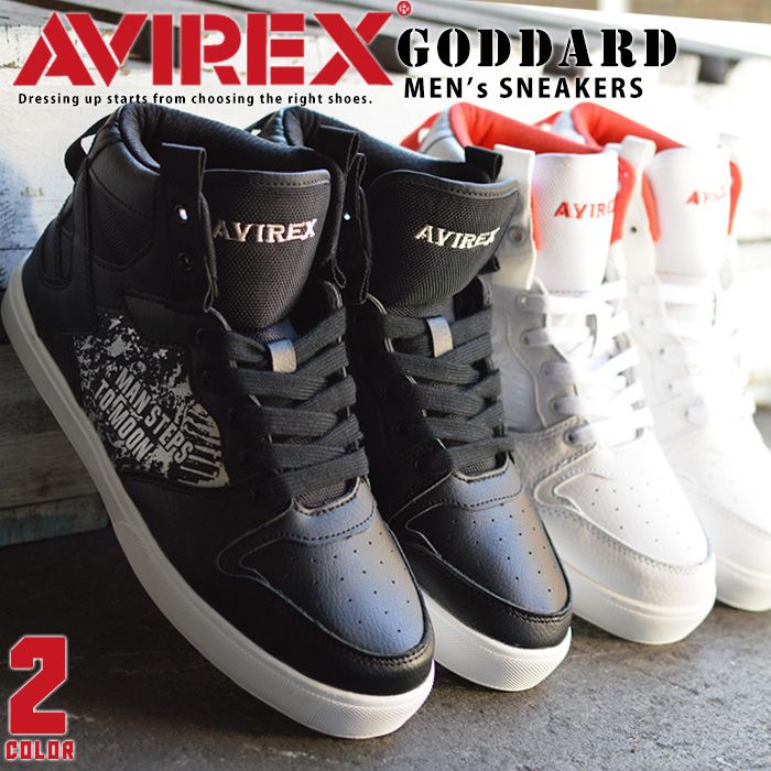 輝い カジュアルシューズ ミドルカット キッズ レディース ブーツ スニーカー メンズ Goddard ゴダード アビレックス アヴィレックス 送料無料 Avirex バスケットボールシューズ 取り寄せ 靴 バッシュ Xzav1278 Spmau Ac In