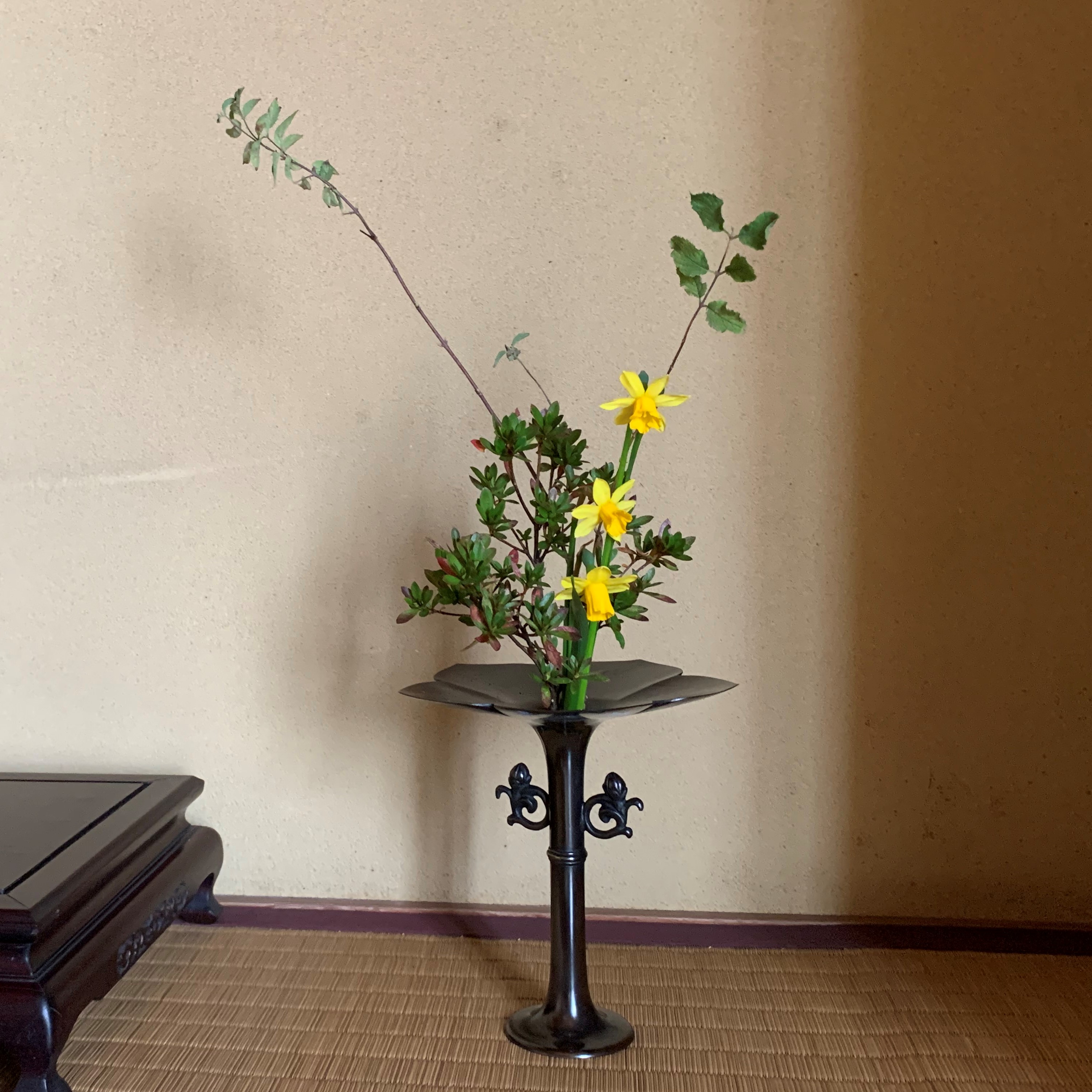 越中祥栄堂製 金谷宗林作 高岡 唐銅花入 はないれ お正月 床の間 桔梗口 古手色 木箱入り 茶道具 Prescriptionpillsonline Is