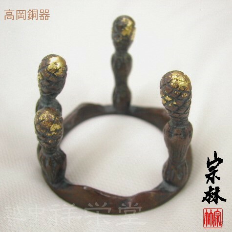 【日本製】金谷宗林作 高岡 唐銅蓋置 土筆(つくし)|越中祥栄堂