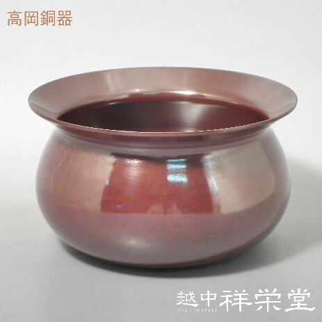 【日本製】越中祥栄堂製 高岡 唐銅 建水 伝来形 徳色｜越中祥栄堂