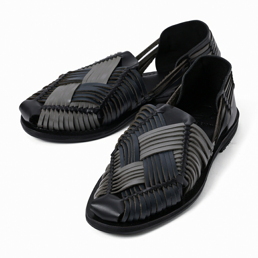 【★ポイント10倍！】 Si -shoeism- DE6301 [ Huaraches ] BLACK MULTIシューイズム ワラッチ サンダル レザー カジュアル｜SHOEISM