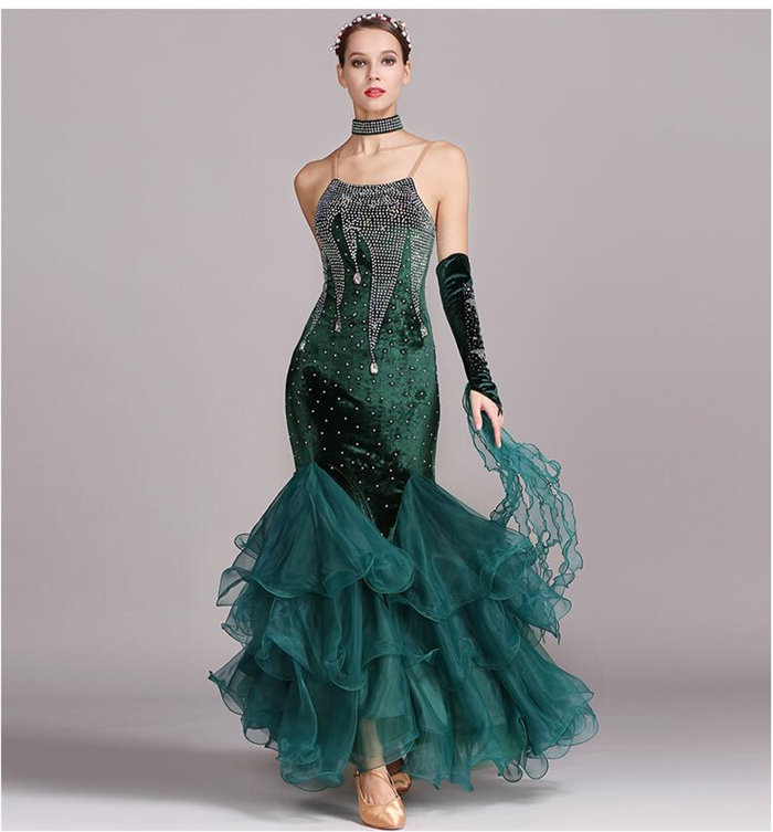 楽天1位 楽天市場 送料無料 社交ダンス衣装 ダンスウェア レディース ワンピース 美ライン モダンドレス ワルツドレス ルンバ サンバ ラテン ダンス 上品 高級感 豪華社交ダンス モダンダンス スタンダード ダンス きれいめ 競技用 練習服 演出 ウェア ステージ