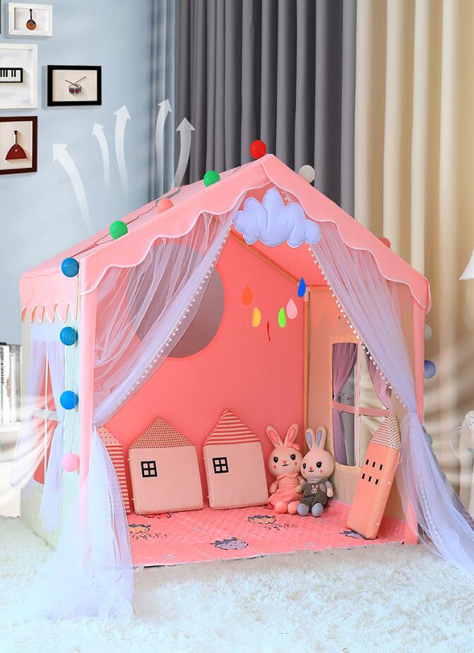 子供テント プリンセステント 100 135cm 140 おもちゃ ままごと キッズテント テント テントハウス プレイテント プレイハウス 丈夫 創造力 可愛い 大きいスペース 女の子 子供部屋 木製 男の子 知育玩具 誕生日プレゼント 通気性 長く使える 無料サンプルok プレイテント