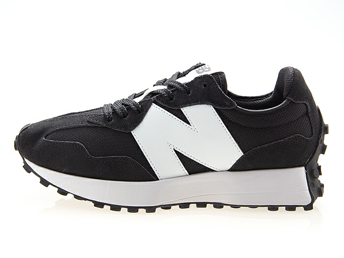 ニュー平衡にする NEW BALANCE MS327CBW BLACK/WHITE 黒いこと/白いこと 黒/白 ワイズD