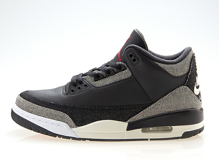 ナイキ NIKE AIR JORDAN 3 RTR LSC BLK SP エアジョーダン3 レトロ LEVI\u0027S リーヴァイズジーンズ 共同研究 DENIM/BLACK/GYM RED ジーンズ/黒いこと/体育館赤いこと #IR0914-400