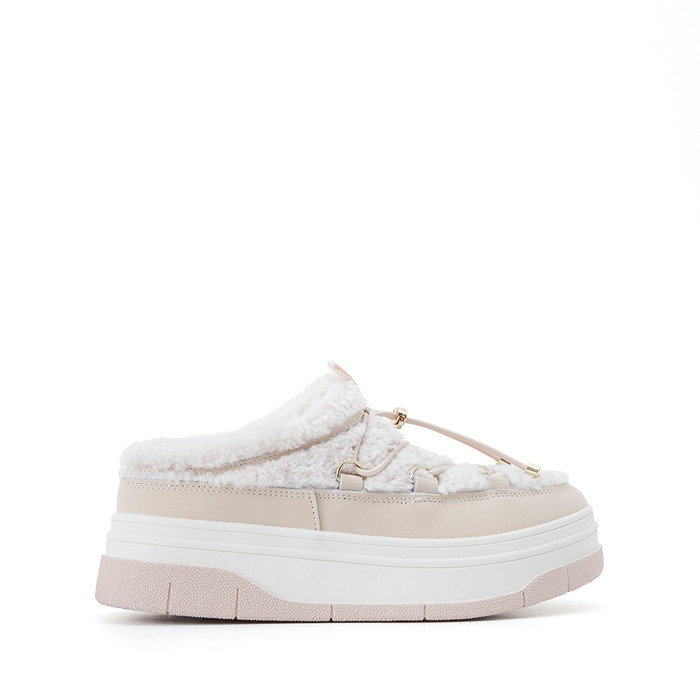 パジャール PAJAR JULES シアリング ミュール WINTER MULES レディース ウィンターサンダル WATERPROOF 防水 防寒 スリッポン LIGHT NUDE ライトヌード ベージュ #PJR-S01184-LTN｜ShoeLike