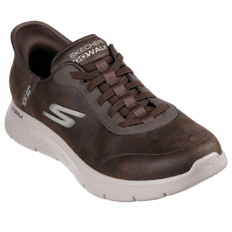 SKECHERS スケッチャーズ スリップインズ メンズ スニーカー カジュアルシューズ スリッポン 216326 ゴーウォーク フレックス - スムース モーション 25秋冬新作 ブラウン