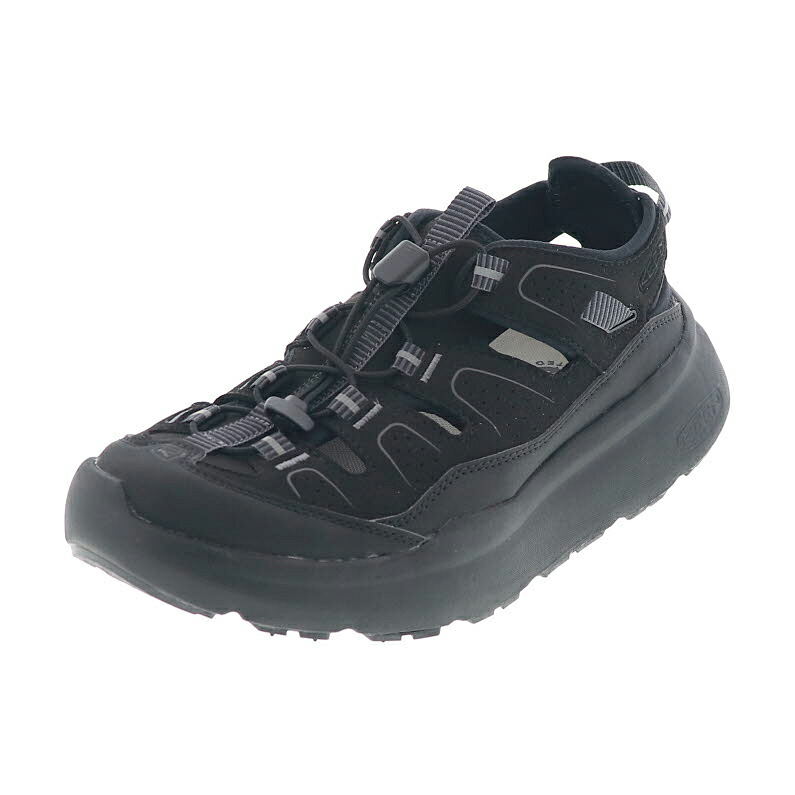キーン メンズ ダブルケー450 サンダル ウォーキングシューズ メンズスニーカー KEEN WK450 SANDAL 1028924 BLACK/BLACK ブラック