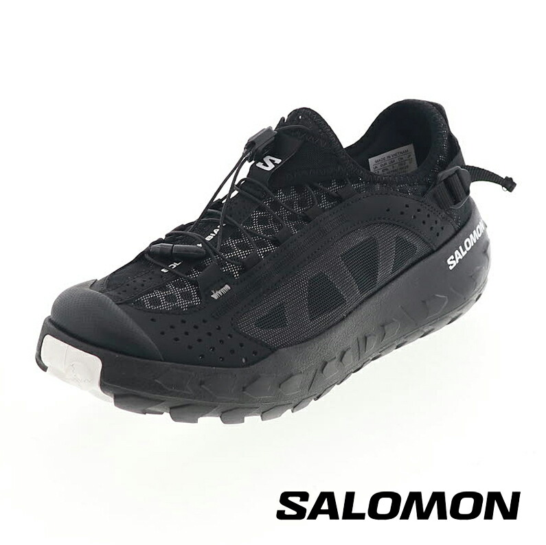 サロモン 男性用ウォーターシューズ メンズ スニーカー SALOMON SOLAMPHIBIAN Black/Black/Alloy ブラック 速乾 メッシュ画像
