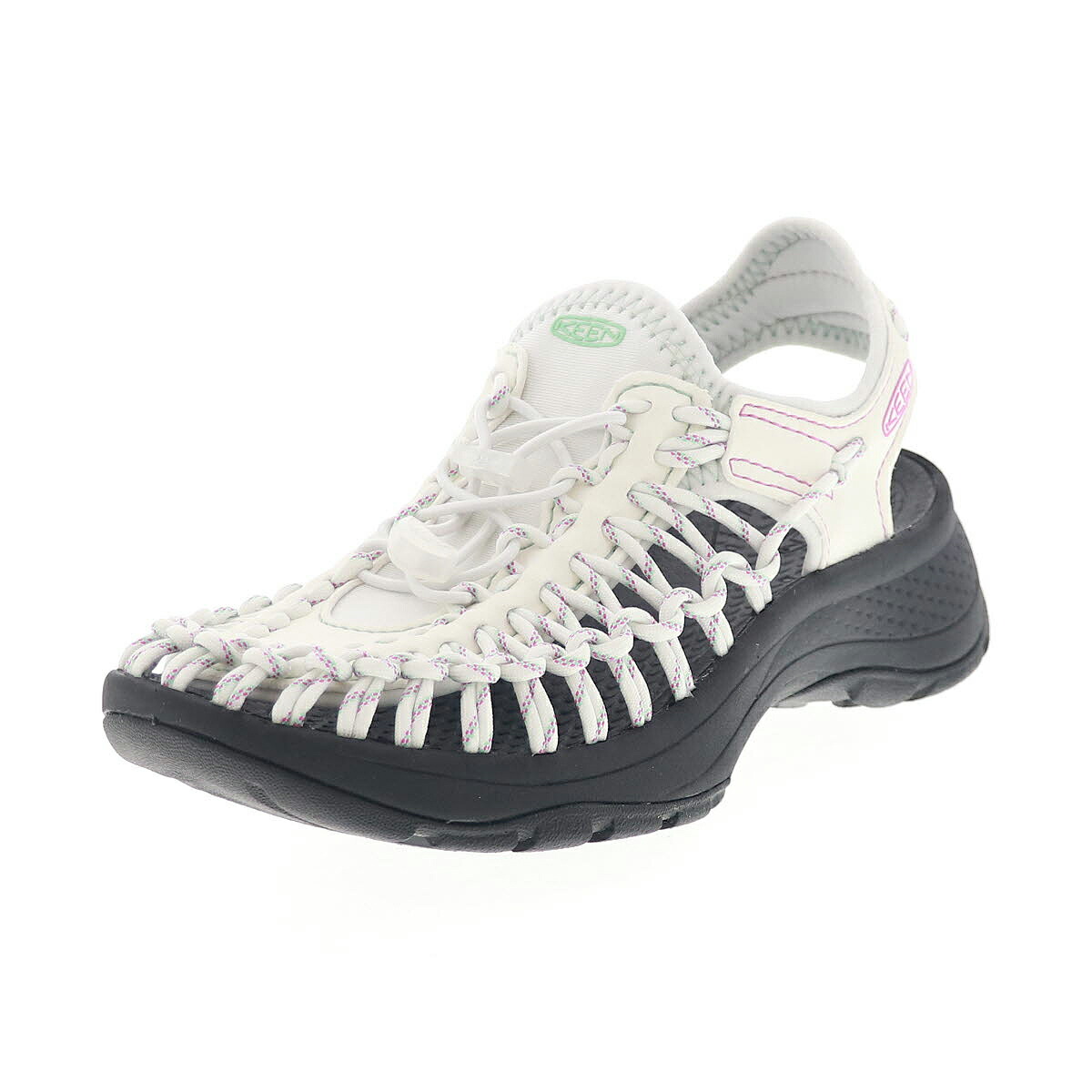 キーン ウィメンズ ユニーク アストリア レディース サンダル オープン エア スニーカー アウトドア KEEN UNEEK ASTORIA 1031728 STAR WHITE/BLACK ホワイト｜靴のシューマート 11,858円