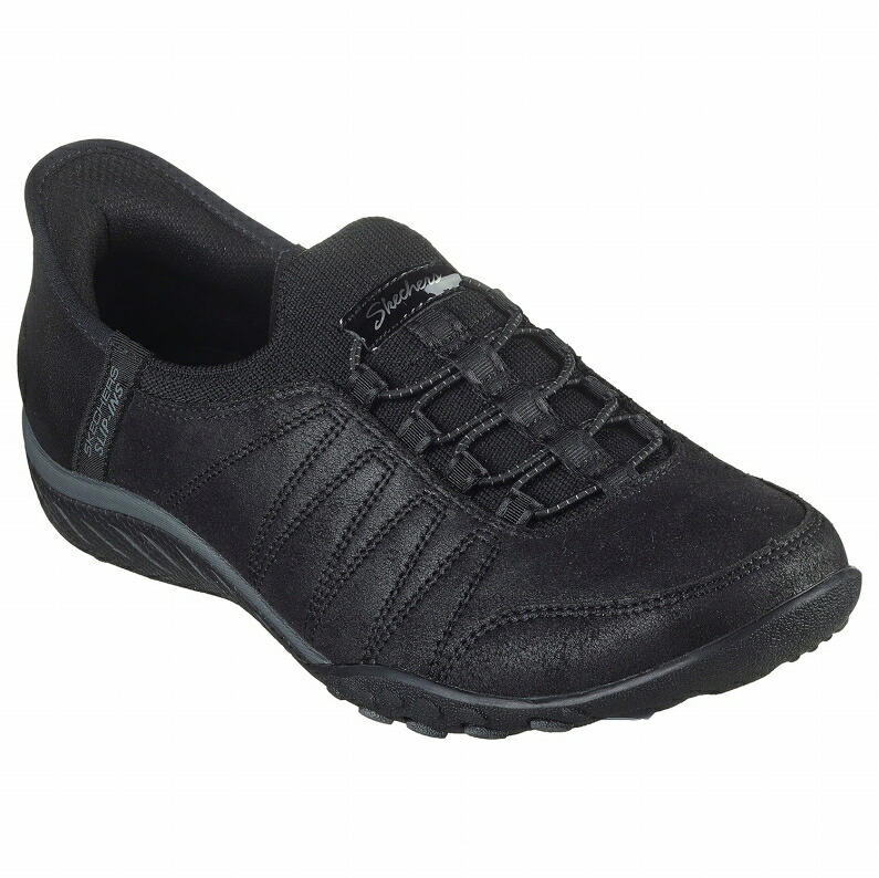 SKECHERS スケッチャーズ スリップインズ レディース スニーカー ブリーズ イージー - ホームボディ 100615 BBK ブラック 黒